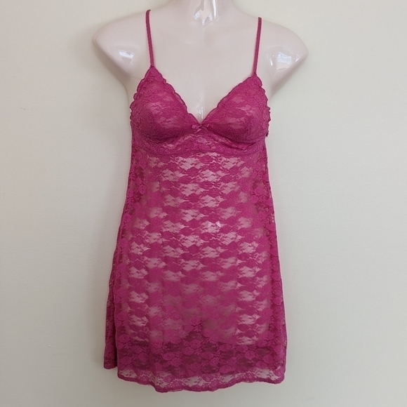 H&M pink sheer lace lingerie small - Picture 3 of 6